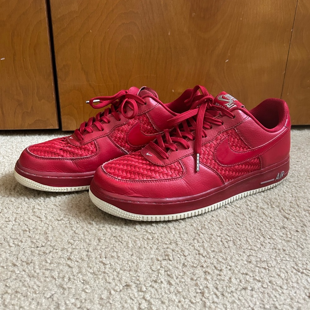 Nike Air Force 1 low ‘07 LV8 woven gym red white chrome